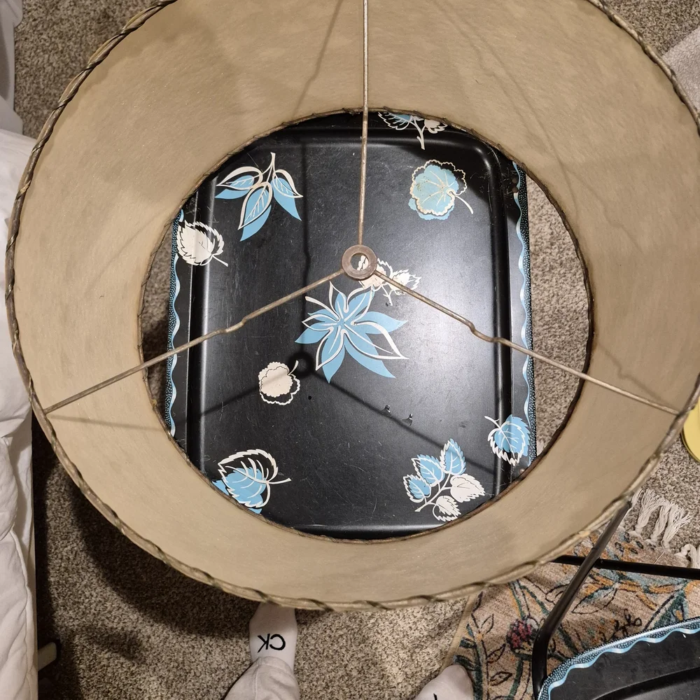 Geometric Patterned Beige Lampshade - Picture 4 of 4